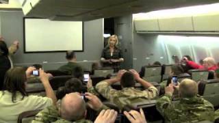 Katherine Jenkins sings on plane [upl. by Leiand107]