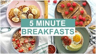 EASY 5 Minute Breakfast Recipes  Healthy Breakfast Ideas [upl. by Deutsch]