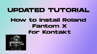 HOW TO INSTALL ROLAND FANTOM XR FOR KONTAKT UPDATED TUTORIAL READ DISC [upl. by Ahsar]