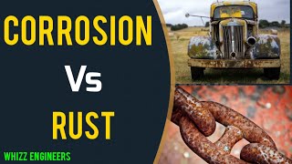 Difference between Corrosion and Rust  Corrosion Vs Rusting  Whizz Engineers [upl. by Neerak533]