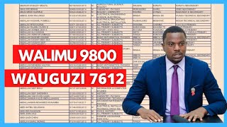 TAMISEMI ORODHA YA MAJINA YA WALIMU WALIOAJIRIWA 202223MAJINA YA WALIMU 9800 na WAUGUZI 7612 [upl. by Kaiser217]