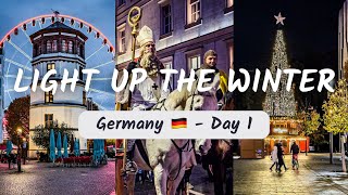 I visited a Christmas market  Germany 🇩🇪  Day 1 christmasmarket [upl. by Noid]