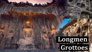 Longmen Grottoes China Dragons Gate GrottoesLongmen Caves China Ancient Buddhist cave temple [upl. by Ativoj]