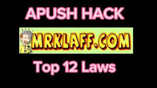 APUSH HACK  Laws to know right now [upl. by Ateval]