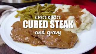 How to make Crock Pot Cubed Steak and Gravy [upl. by Godfree]