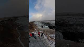 Gullfoss Waterfalls Iceland travel iceland beautifuldestinations [upl. by Ainesey]