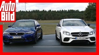 MercedesAMG E 63 S vs BMW M5 2018 VergleichTestReview [upl. by Xylia]