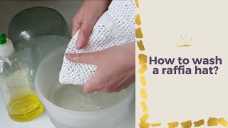 💞How to wash a raffia hat [upl. by Ontina]