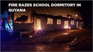 Guyana News Live  Horrific Fire Engulfs School Dormitory In Mahdia Several Children Reported Dead [upl. by Luigino]