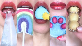 ASMR Satisfying Eating Emoji Food Challenge 30 MINUTES COMPILATION 1시간 이모지 챌린지 모음집 eating sounds [upl. by Dlaniger]