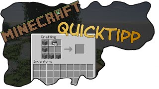 Quicktipp GermanHDMinecraft 1 Schneller Craften [upl. by Esaertal865]