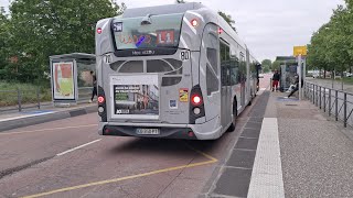 TRAJET EN BUS LIGNE LINÉO🟧L1 DU RÉSEAU TISSEO HEULIEZ GX 437 HYBRID ENTRE COUPANCE CAFARELI ET NOLET [upl. by Alaikim]