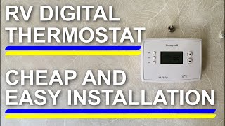 RV DIGITAL THERMOSTAT CHEAP AND EASY INSTALL [upl. by Gnof]