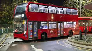 London Buses in action after dark at Turnpike Lane station 15th November 2020 [upl. by Corry]