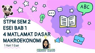 EKONOMI STPM l SEM 2 BAB 1 PENGENALAN l 1 HARI 1 ESEI l 4 MATLAMAT DASAR MAKROEKONOMI 【EP3】 [upl. by Teik223]