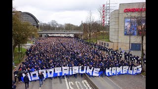 Stadtderby 3000 HSVFans ziehen durch Hamburg [upl. by Varion]