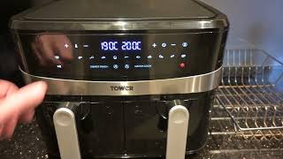 Tower Air Fryer 9L Dual Basket How To Use And Review [upl. by Lletnwahs495]