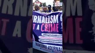 Nakuru journalists protest against the shooting of Mediamax reporter Catherine Wanjeri 🎥Mtaa Wangu [upl. by Aidahs470]