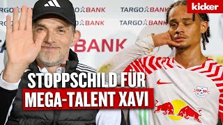 Tuchel lacht bei Lob für MegaTalent Xavi Simons quotGut für ihn aberquot  RB  Leipzig  FC Bayern [upl. by Jonina]