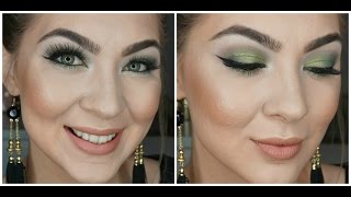 Grüner Lidschatten Tutorial  Grünes Augen Make Up [upl. by Christopher315]