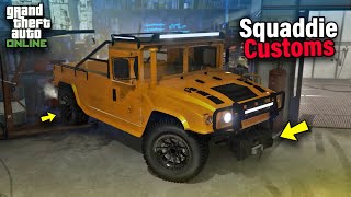 GTA 5 Online MAMMOTH SQUADDIE NEW DLC Car TuningTest  HMMWVM1097 [upl. by Rosen]