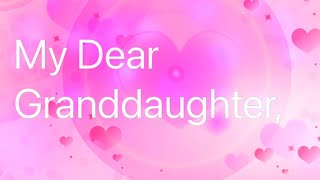 Message to Granddaughter from Grandmother about Life [upl. by Arodasi]