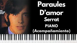 Paraules Damor  Joan Manuel Serrat PIANO [upl. by Konstance]