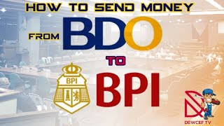 PAANO TRANSFER NG PERA FROM BDO TO BPI  mobilebanking bdo bpi [upl. by Atiniuq]