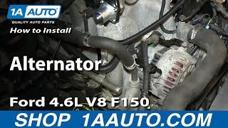 How to Replace Alternator 0408 Ford F150 Truck [upl. by Cha]