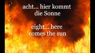 Rammstein  Sonne Lyrics in German with English subtitles [upl. by Terej]