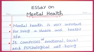 Mental health Mental  Mental health health Essay in English  Effects Of Mental health [upl. by Eadahc]