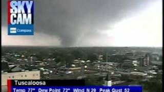 Tornado Approaches Tuscaloosa [upl. by Comptom]