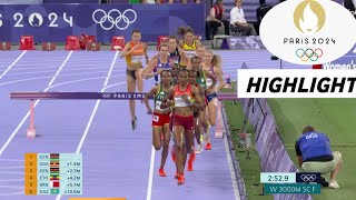 Athletics Womens 3000m Steeplechase Final Highlights 2024  Paris Olympic Games 2024 [upl. by Anirtak]