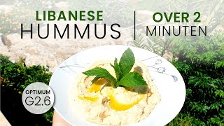 Libanese Hummus in 2 minuten met Optimum G26 Blender van Froothie [upl. by Nerval]