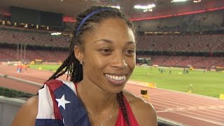 WCH 2015 Beijing  Allyson Felix USA 400m Final Gold [upl. by Enayd]