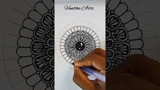 How to draw Mandala for Beginners  mandala art  stepbystep  doodle art [upl. by Akienom]