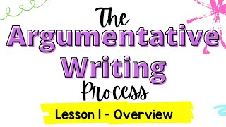 Argumentative Writing Lesson 1 Overview [upl. by Cavill868]