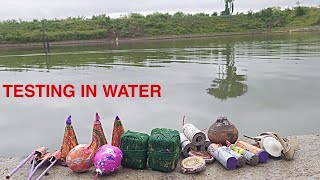 Testing Diwali Crackers in Water  Crackers Testing 2020  Crackers Experiment in Hindi by WHYNOT [upl. by Griz360]