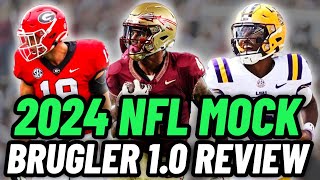 2024 NFL Mock Draft Analysis Fantasy Insights amp Surprises  Dane Bruglers Mock 10 [upl. by Ycnej947]