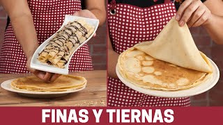 masa para crepas  como hacer masa para crepas dulces y saladas [upl. by Niuq]