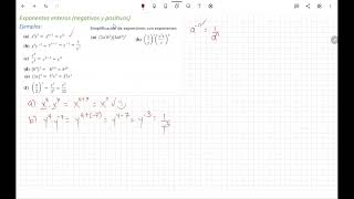 Exponentes enteros negativos y positivos [upl. by Hollie]