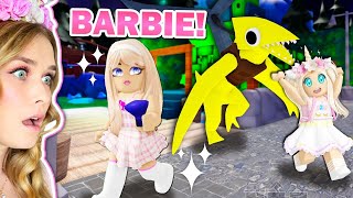 Playing Rainbow Friends Chapter 2 With Barbie Roblox [upl. by Mylor]