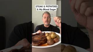 Steak and potatoes and my blood sugar glucose bloodsugar insulinresistant1 steakandpotatoes [upl. by Ttegirb579]