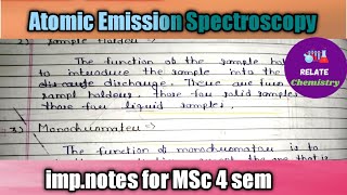 Atomic Emission Spectroscopy principle instrumentation Application relatechemistry21 [upl. by Adyahs]