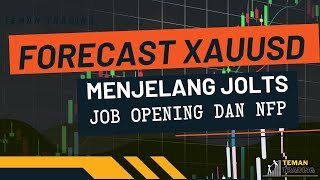 Forecast XAUUSD menjelang JOLTs Job Openings dan NFP [upl. by Ymmat967]