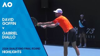 David Goffin v Gabriel Diallo Highlights  Australian Open 2024 Final Qualifying [upl. by Kepner]