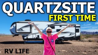 RVing Quartzsite Arizona Boondocking In Desert  Full Time RV Life [upl. by Artina35]