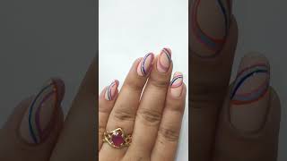 multicolor swirl nail art youtubeshorts nailtutorial [upl. by Kaye]