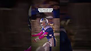 How is she gonna Score a Touchdown👹☠️ nfl shorts [upl. by Ivets]