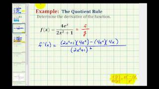 Ex 3 Determine a Derivative Using the Quotient Rule [upl. by Fernand533]